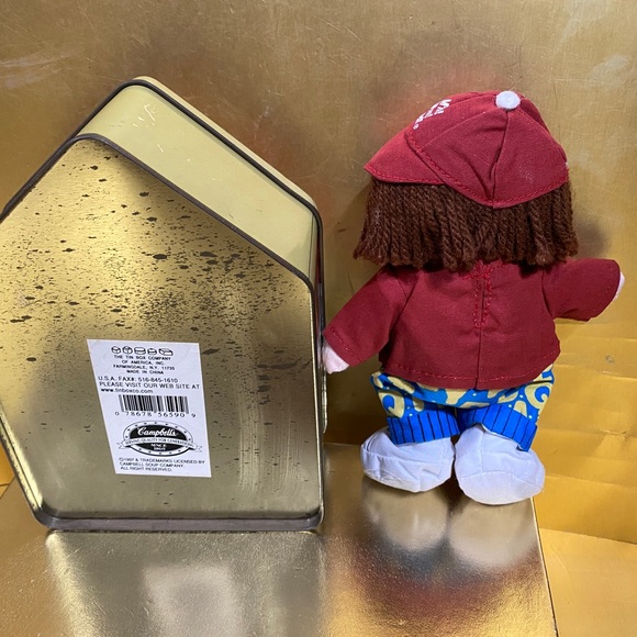 CAMPBELLS SOUP VTG 1997 CAMPBELL KIDS CLUBHOUSE TIN THE TIN BOX CO & CLOTH DOLL - Picture 14 of 16